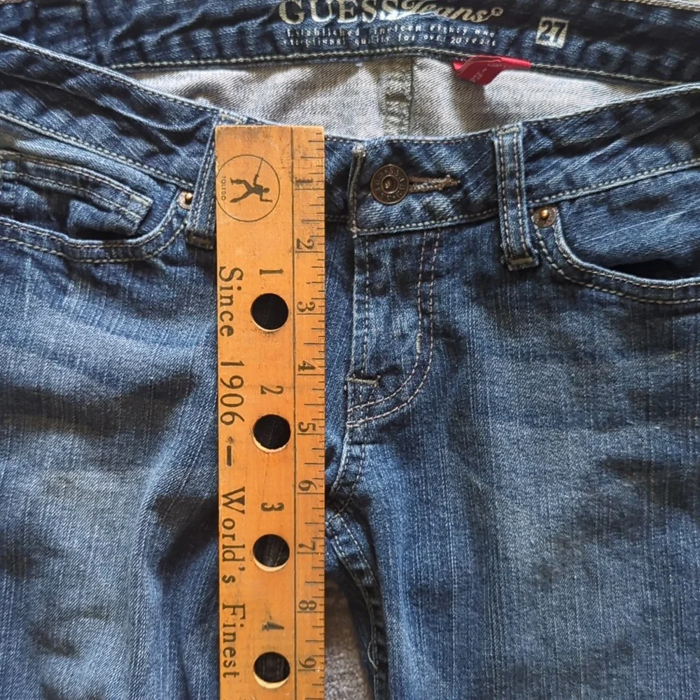 Guess Jeans Blue Flare Waist 27, Rise 7, Length 39 - Picture 6 of 6